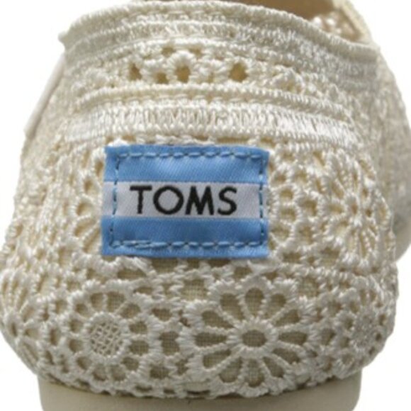 TOMS Women's Classics Natural Morocco Crochet Shoes size 5.0 - Picture 3 of 7